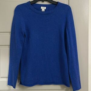 J. Crew Royal Blue Cashmere Crewneck Sweater
